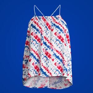 Juniors Medium American Flag Independence Day Themed Woven Cami Top